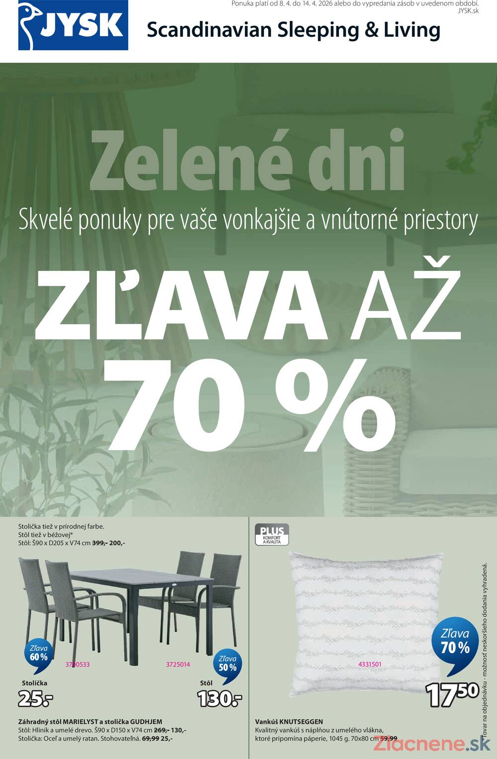 Leták Jysk - Jysk od 8.4. do 14.4.2026 - strana 1 Leták Jysk - Jysk od 8.4. do 14.4.2026 - strana 1