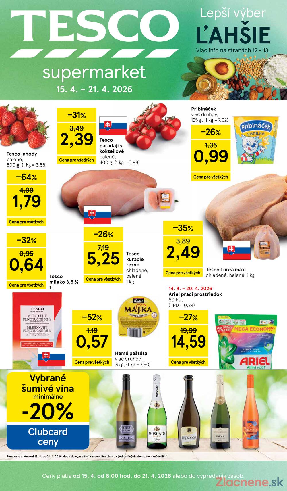 Tesco supermarkety od 15.4. do 21.4.2026