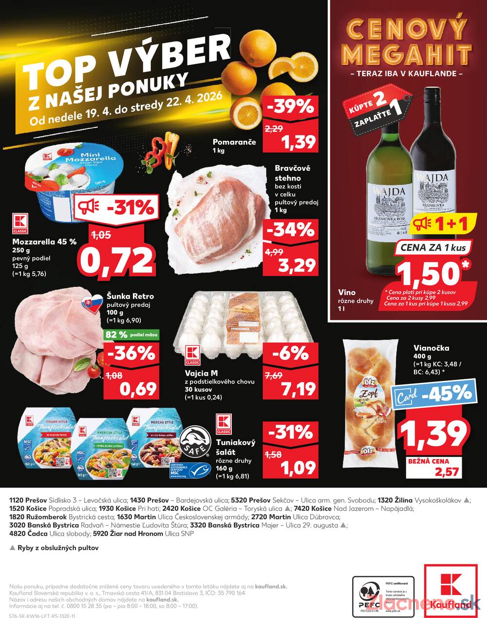 Kaufland 16.4. - 22.4. - Kaufland Prešov - Sídlisko 3