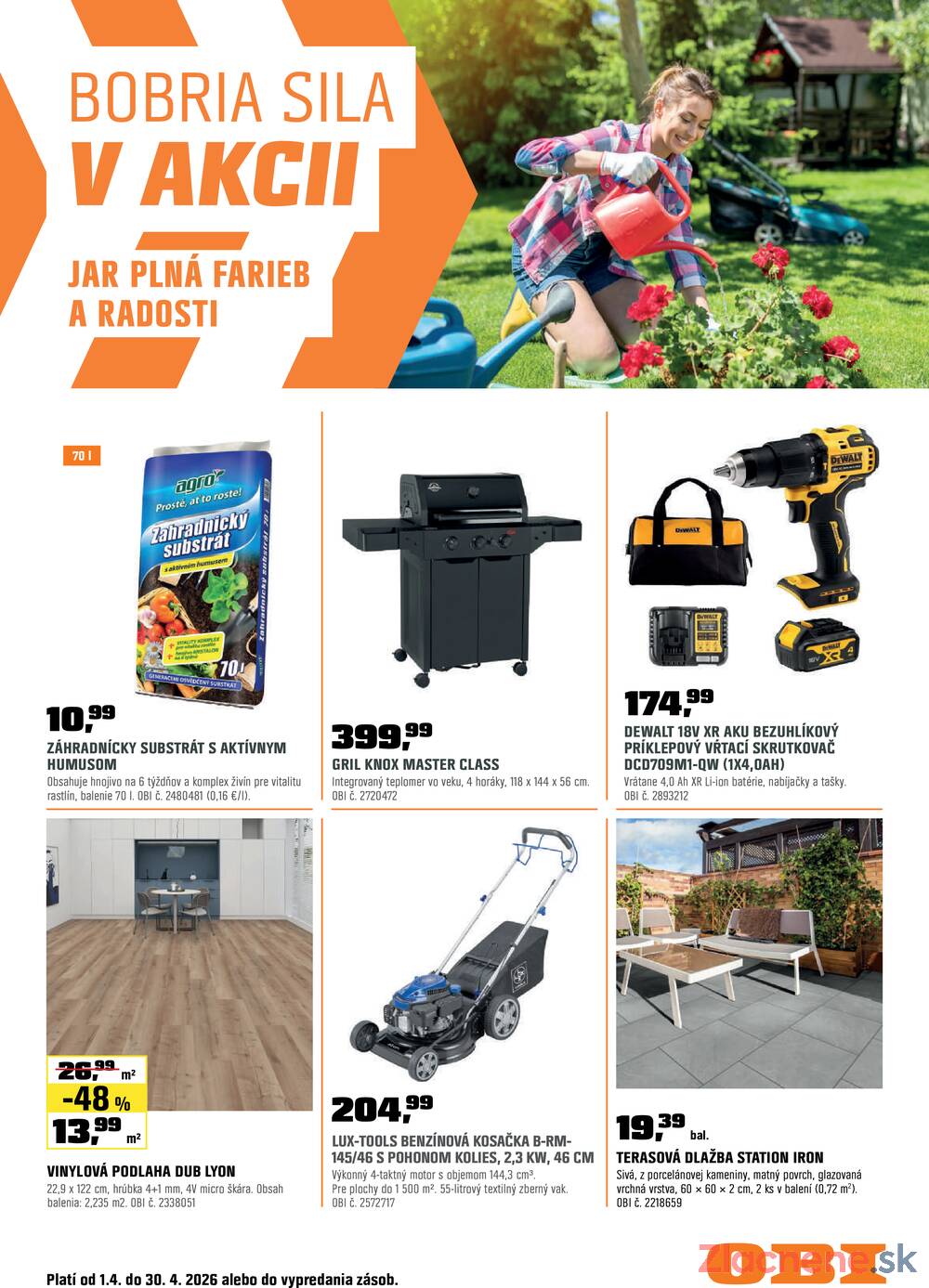 Leták OBI - OBI 14.4. - 30.4. - strana 1
