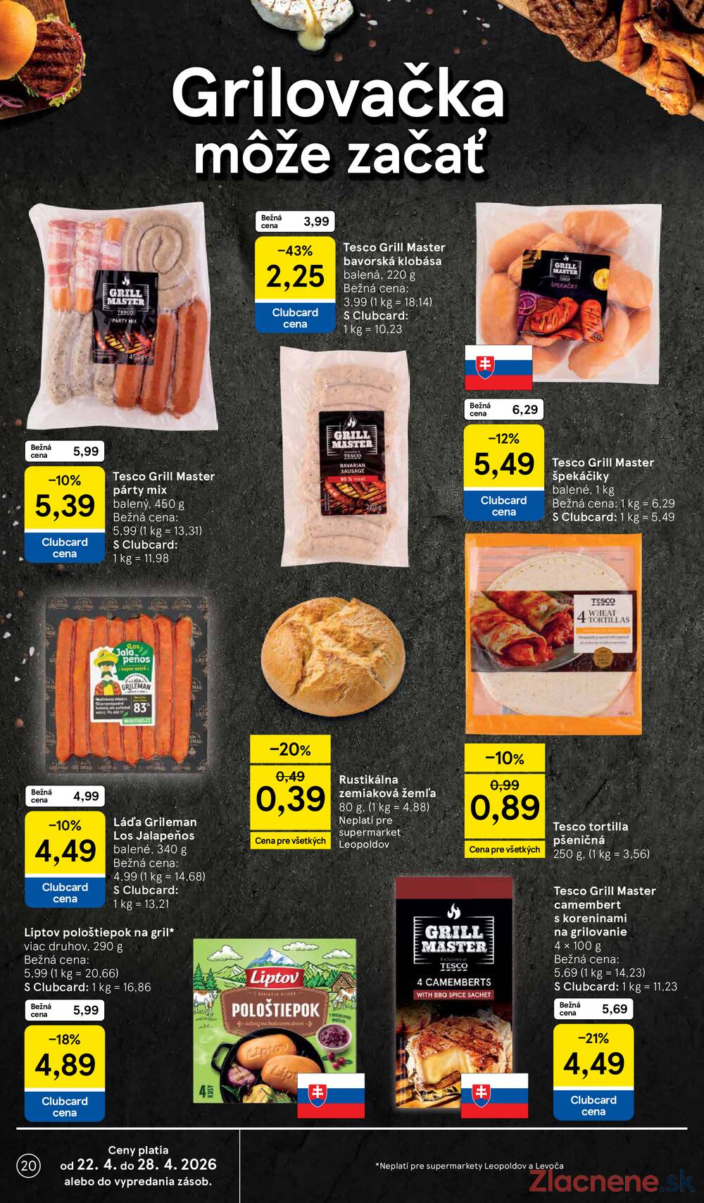 Tesco supermarkety od 22.4. do 28.4.2026