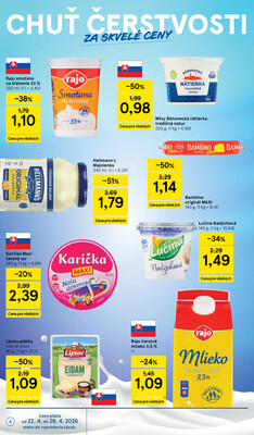 Tesco supermarkety od 22.4. do 28.4.2026