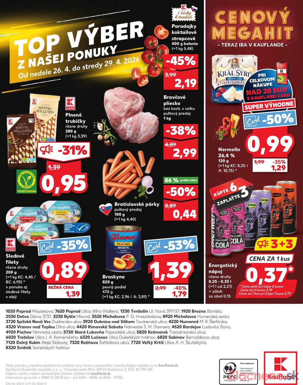 Leták Kaufland - Kaufland 23.4. - 29.4. - Kaufland Vranov nad Topľou - strana 76