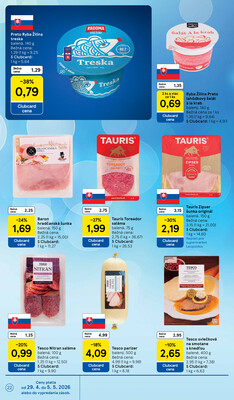 Tesco supermarkety od 29.4. do 5.5.2026