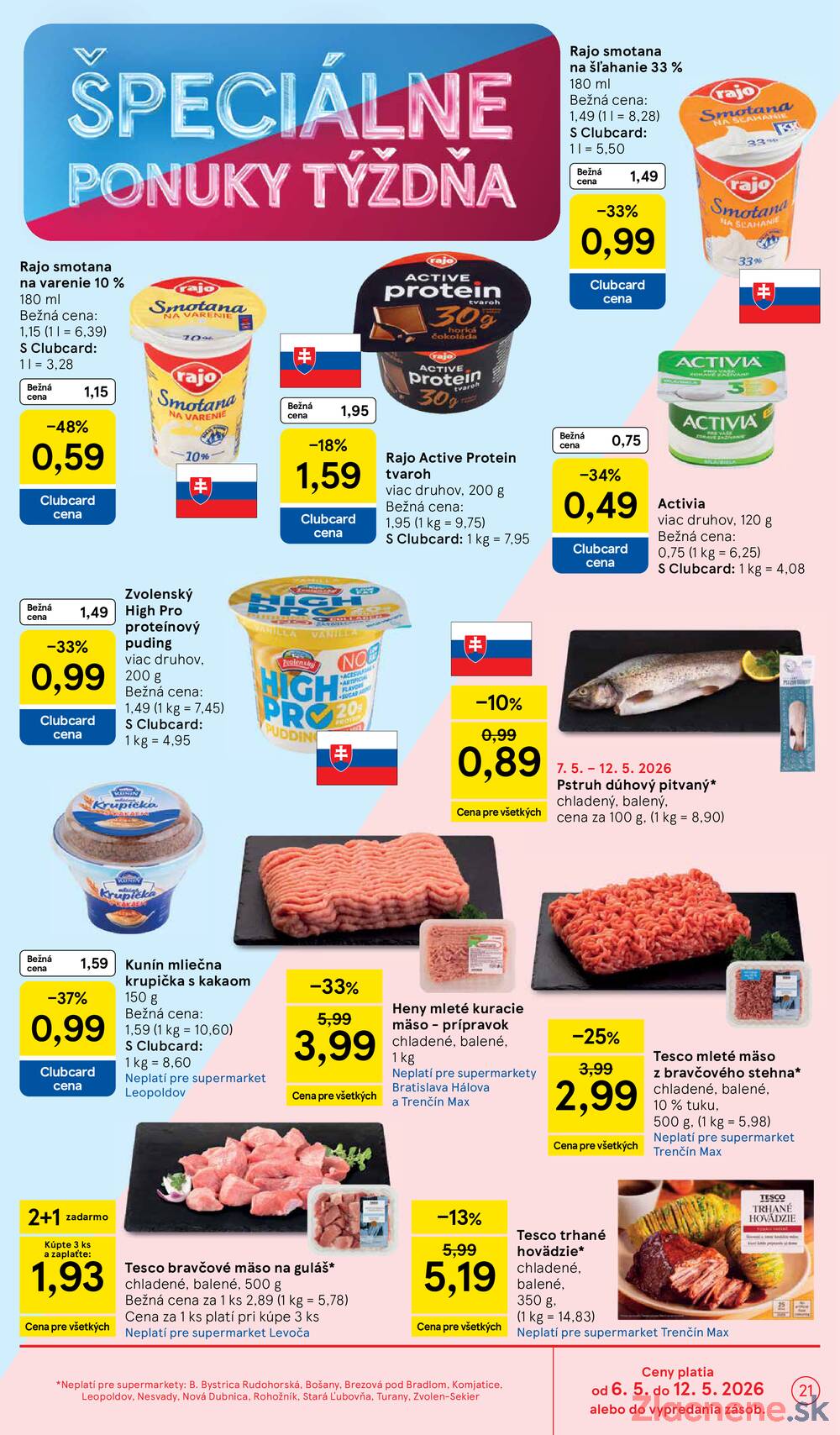 Tesco supermarkety od 6.5. do 12.5.2026