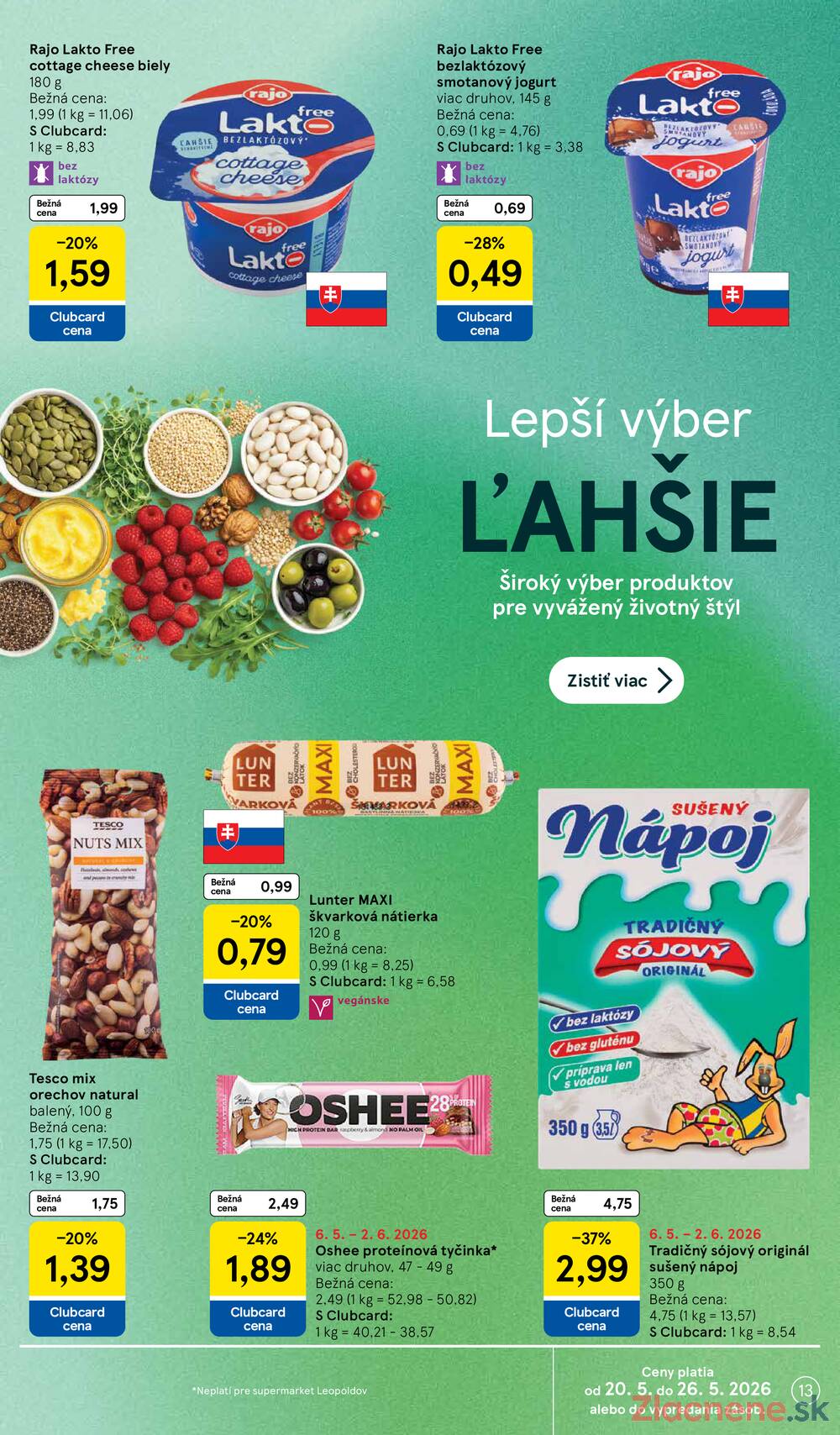 Tesco supermarkety od 20.5. do 26.5.2026