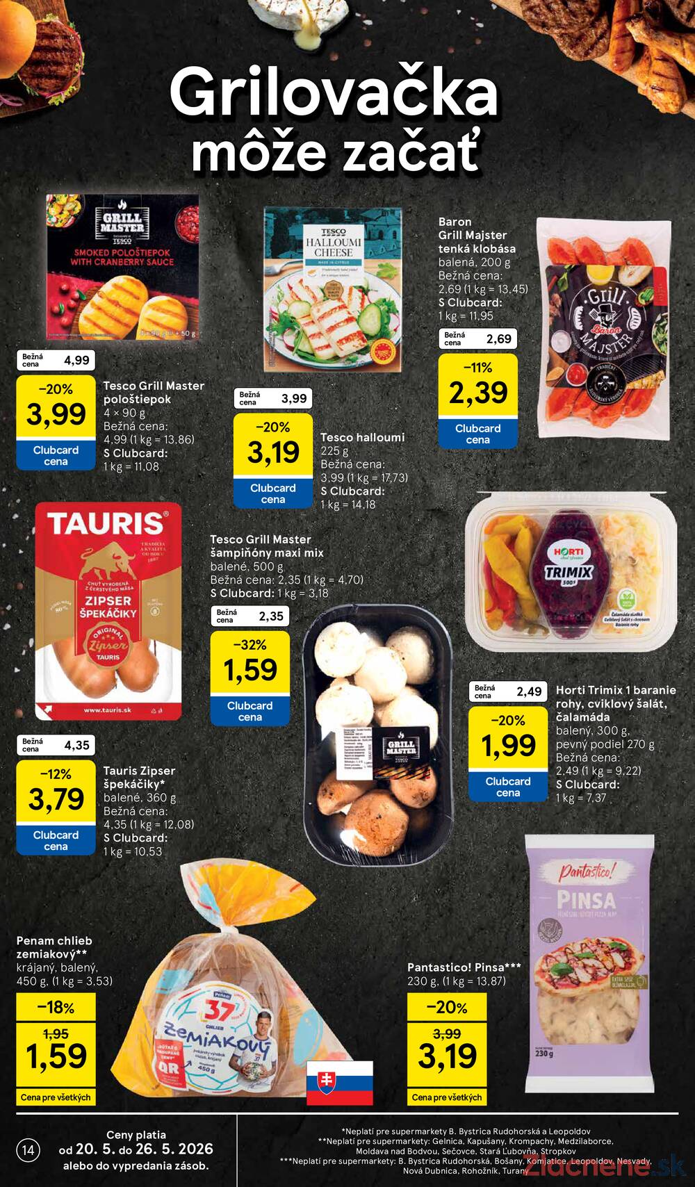 Tesco supermarkety od 20.5. do 26.5.2026