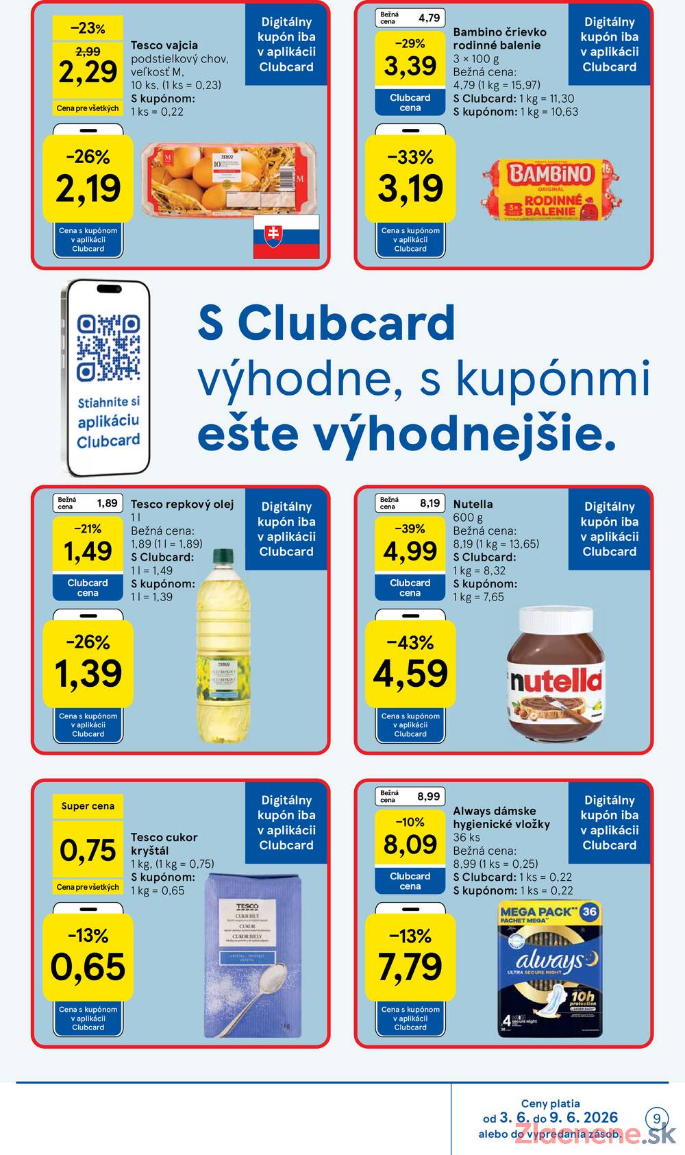 Tesco supermarkety od 3.6. do 9.6.2026