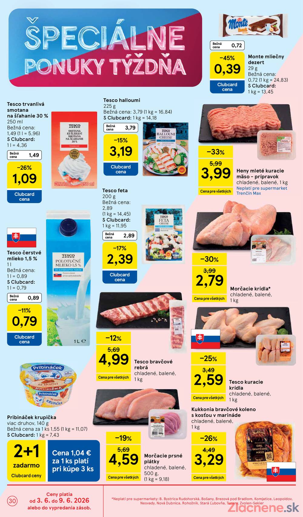Tesco supermarkety od 3.6. do 9.6.2026