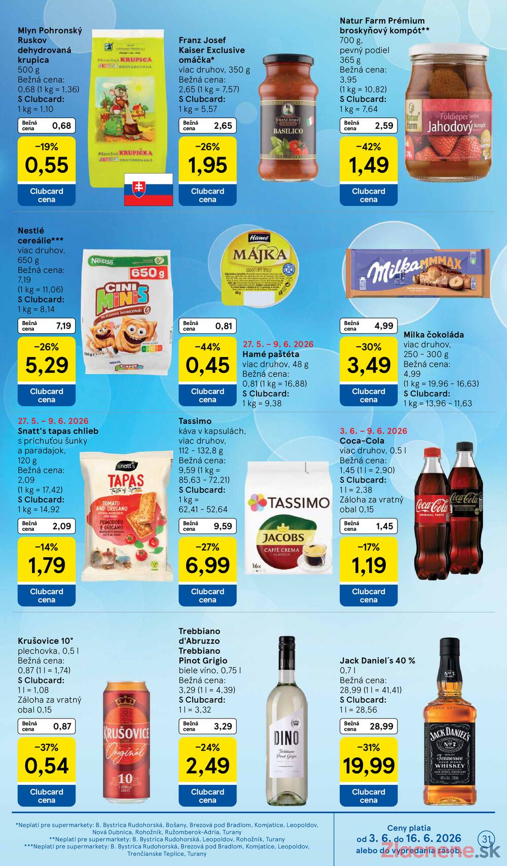 Tesco supermarkety od 3.6. do 9.6.2026