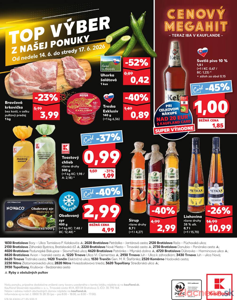 Leták Kaufland - Kaufland 11.6. - 17.6. - Kaufland Trnava - Trstínska cesta - strana 78