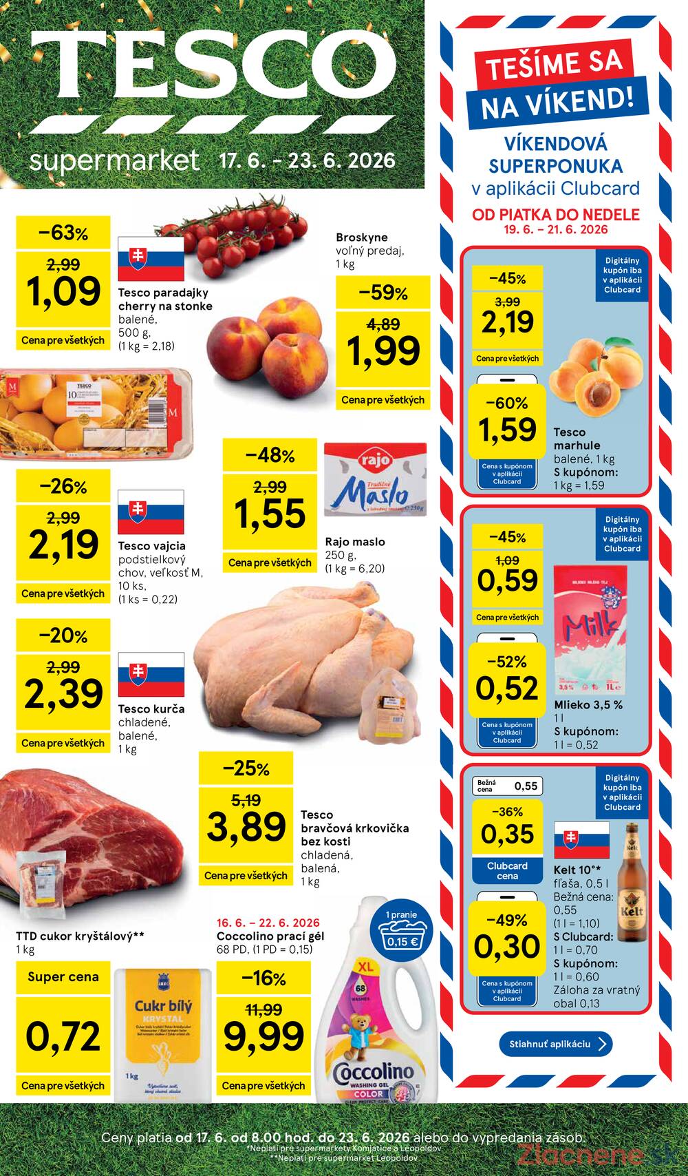 Leták Tesco - Tesco supermarkety od 17.6. do 23.6.2026 - strana 1 Leták Tesco - Tesco supermarkety od 17.6. do 23.6.2026 - strana 1