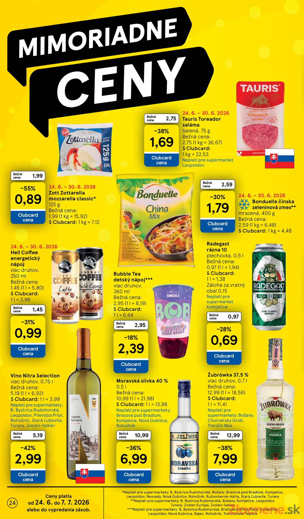 Tesco supermarkety od 24.6. do 30.6.2026