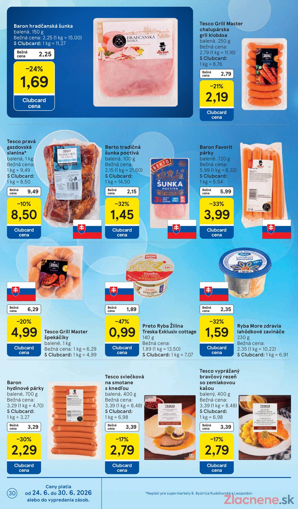 Tesco supermarkety od 24.6. do 30.6.2026