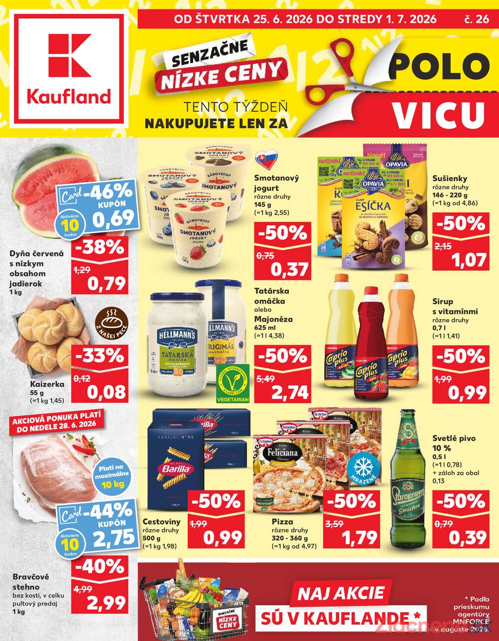 Leták Kaufland - Kaufland 25.6. - 1.7. - Kaufland Zlaté Moravce - strana 1