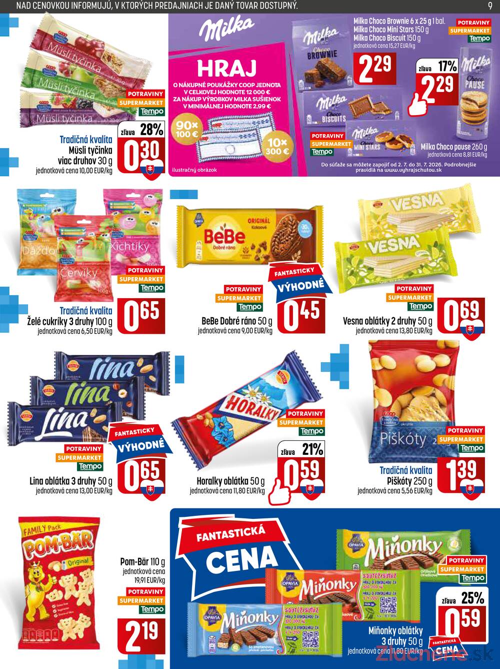 Leták COOP Jednota Slovensko - COOP do 8.7. - strana 9
