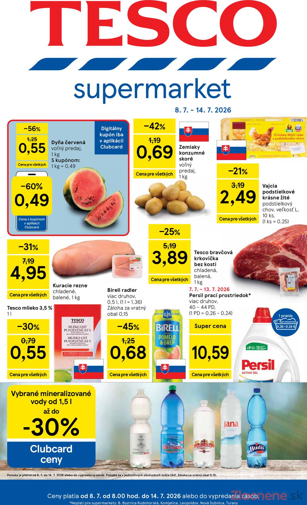 Tesco supermarkety od 8.7. do 14.7.2026
