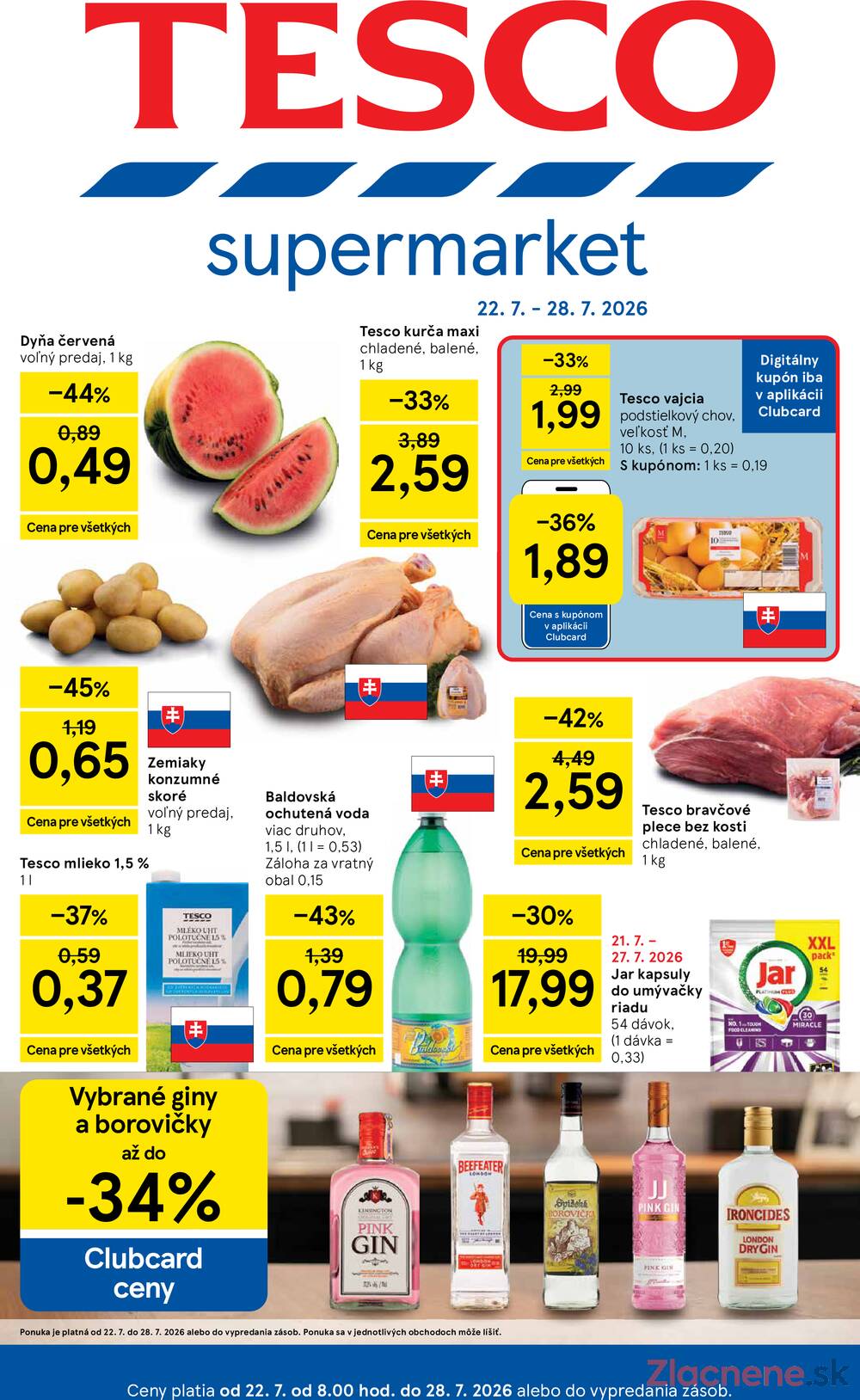Leták Tesco - Tesco supermarkety od 22.7. do 28.7.2026 - strana 1 Leták Tesco - Tesco supermarkety od 22.7. do 28.7.2026 - strana 1