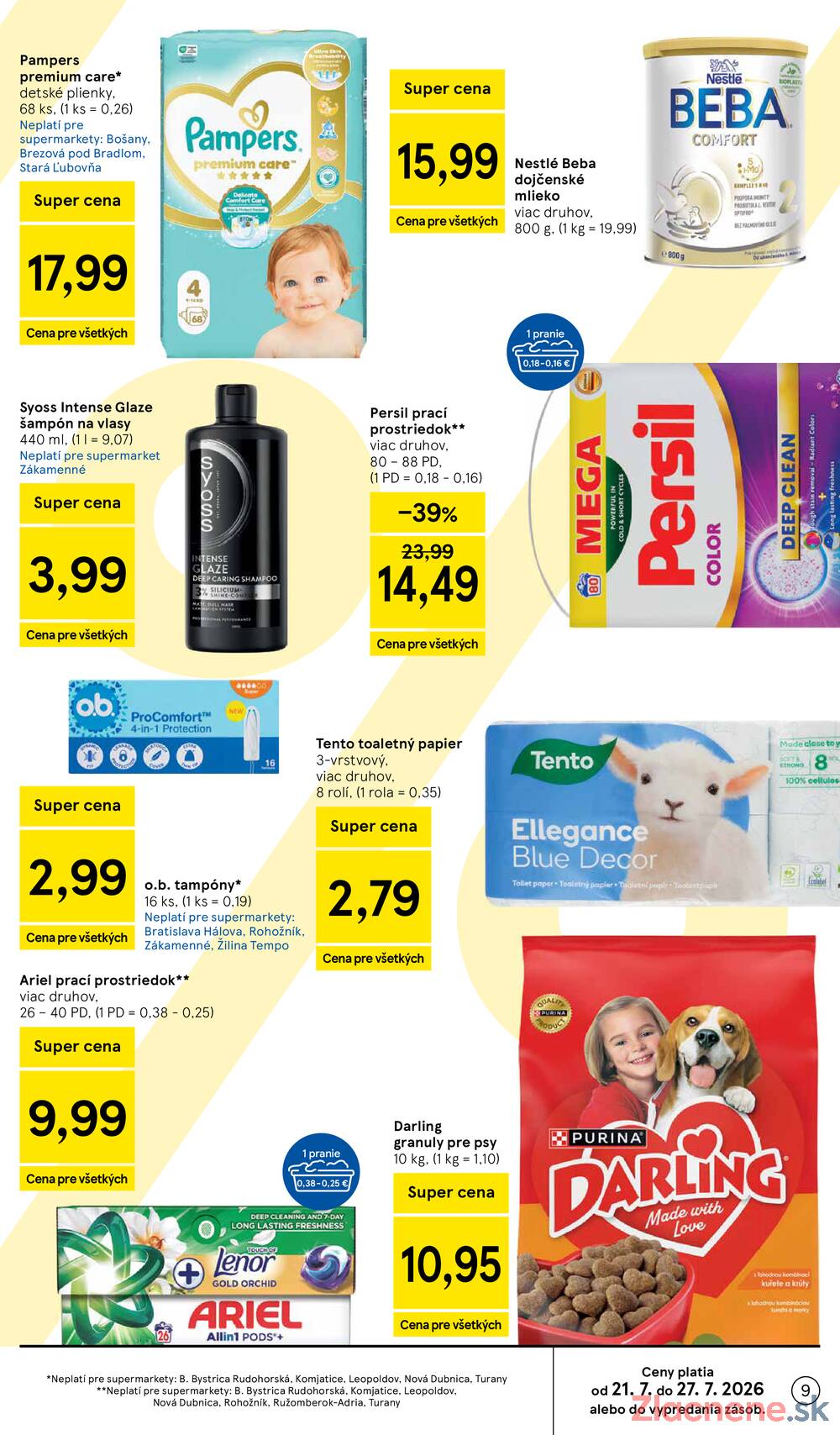 Tesco supermarkety od 22.7. do 28.7.2026