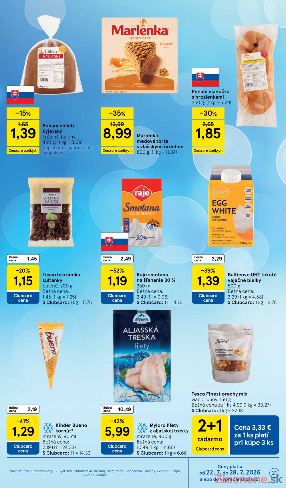 Tesco supermarkety od 22.7. do 28.7.2026