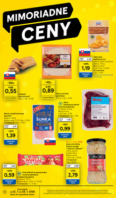 Tesco supermarkety od 22.7. do 28.7.2026