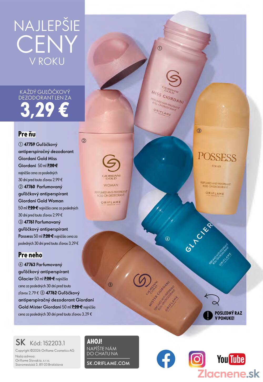 Oriflame do 18.8.
