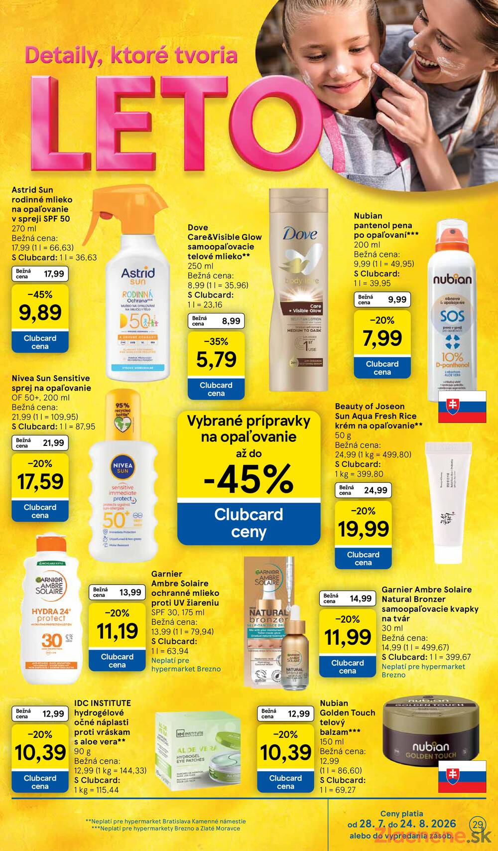 Leták Tesco - Tesco hypermarkety 5.8. - 11.8. - strana 29 Leták Tesco - Tesco hypermarkety 5.8. - 11.8. - strana 29