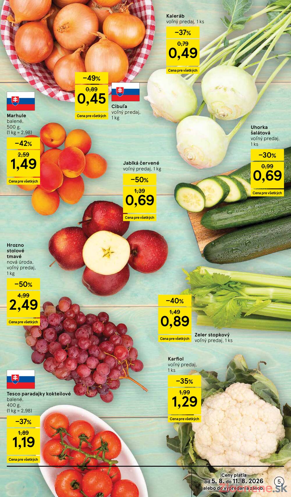Tesco supermarkety od 5.8. do 11.8.2026
