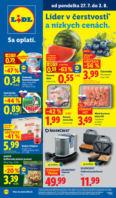 Leták Lidl Štvrtek do 2.8.