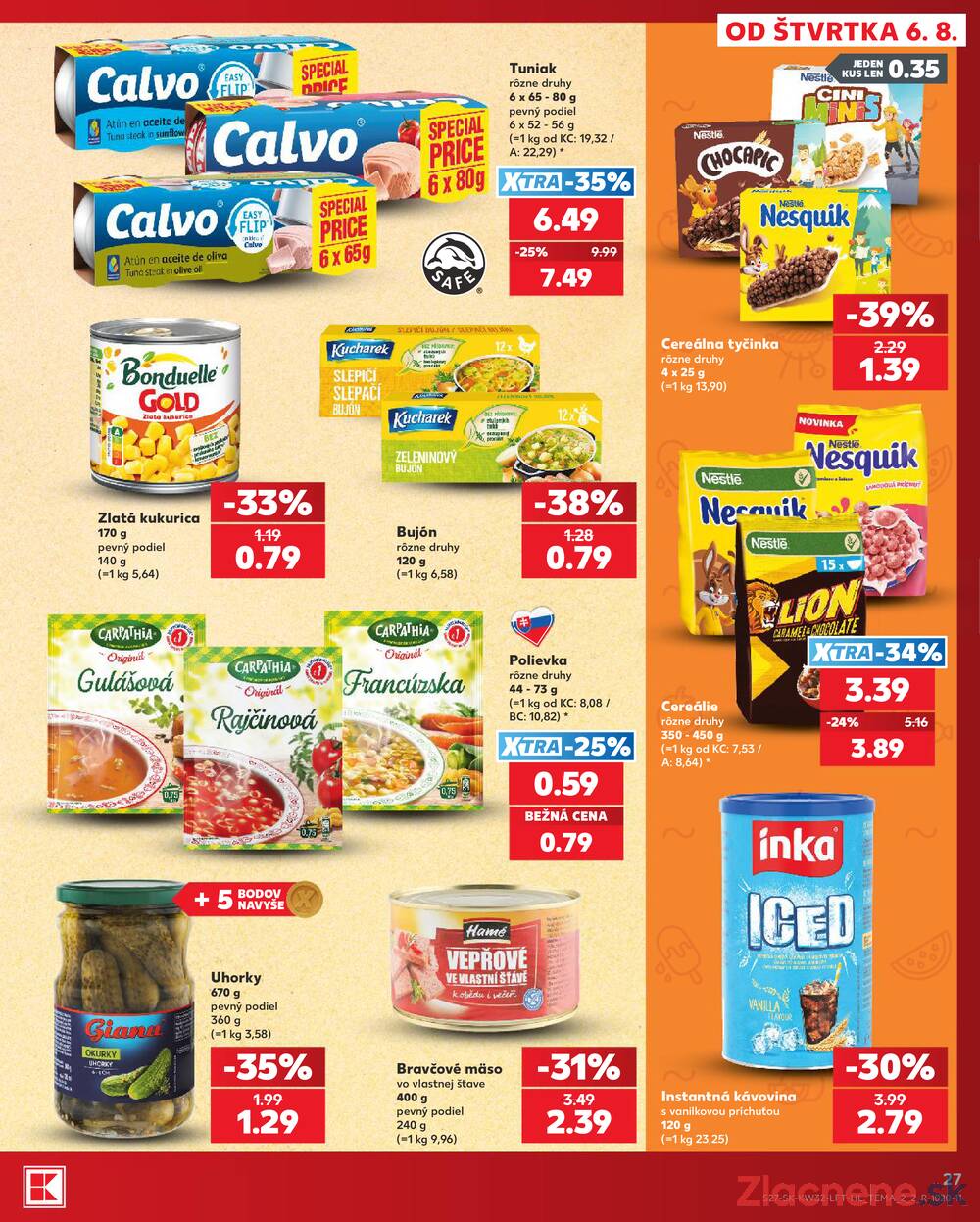 Kaufland 6.8. - 12.8. - Kaufland Piešťany