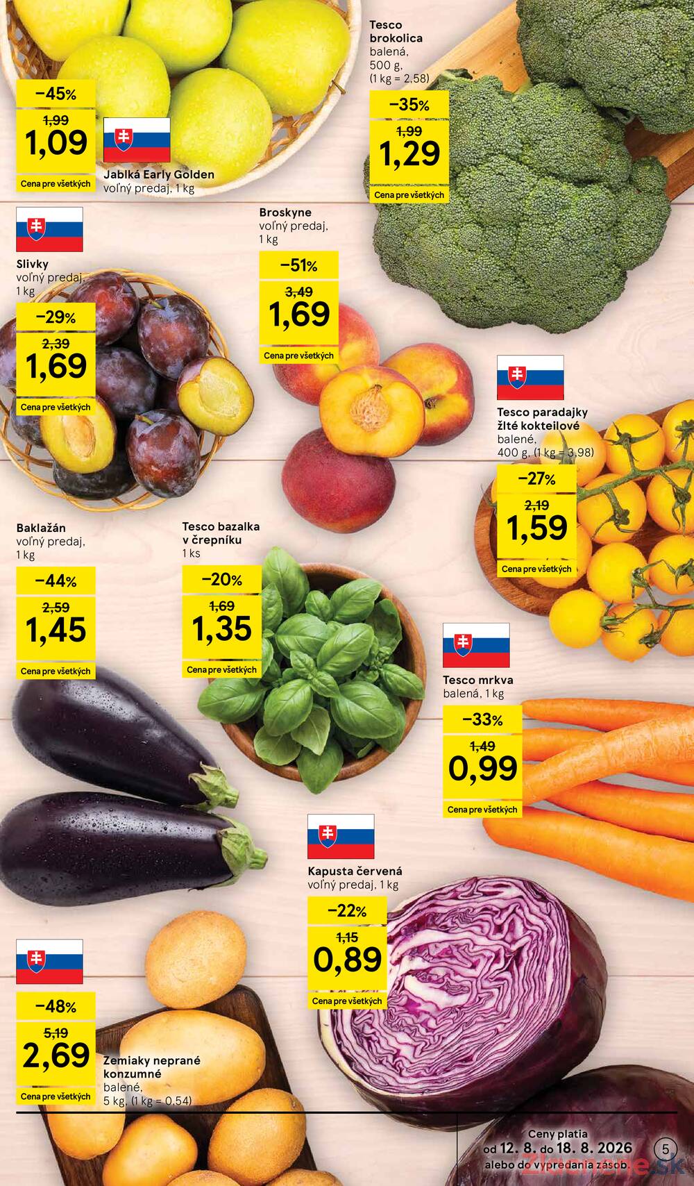 Leták Tesco - Tesco supermarkety od 12.8. do 18.8.2026 - strana 5 Leták Tesco - Tesco supermarkety od 12.8. do 18.8.2026 - strana 5