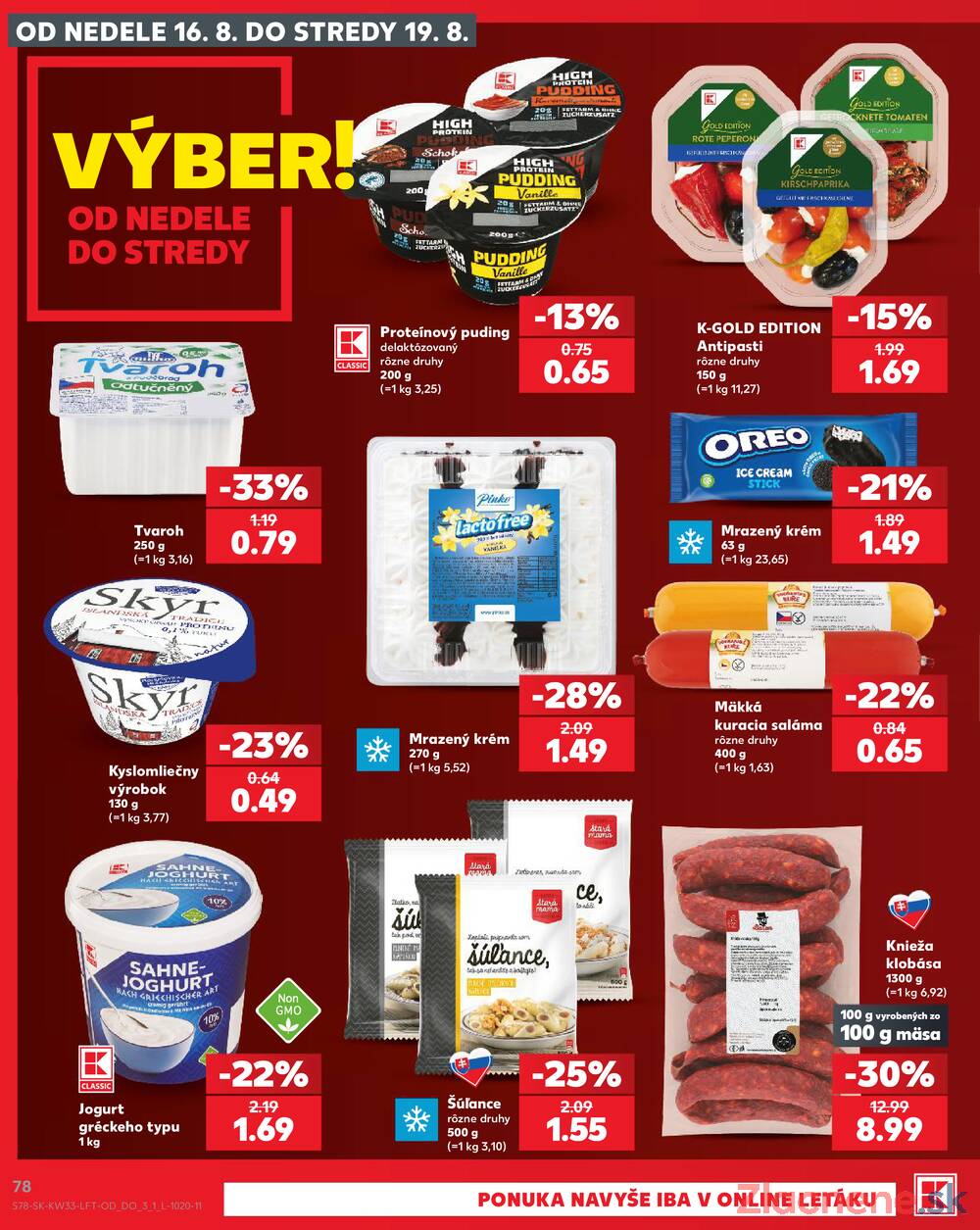 Kaufland 13.8. - 19.8. - Kaufland Poprad - Jiřího Wolkera