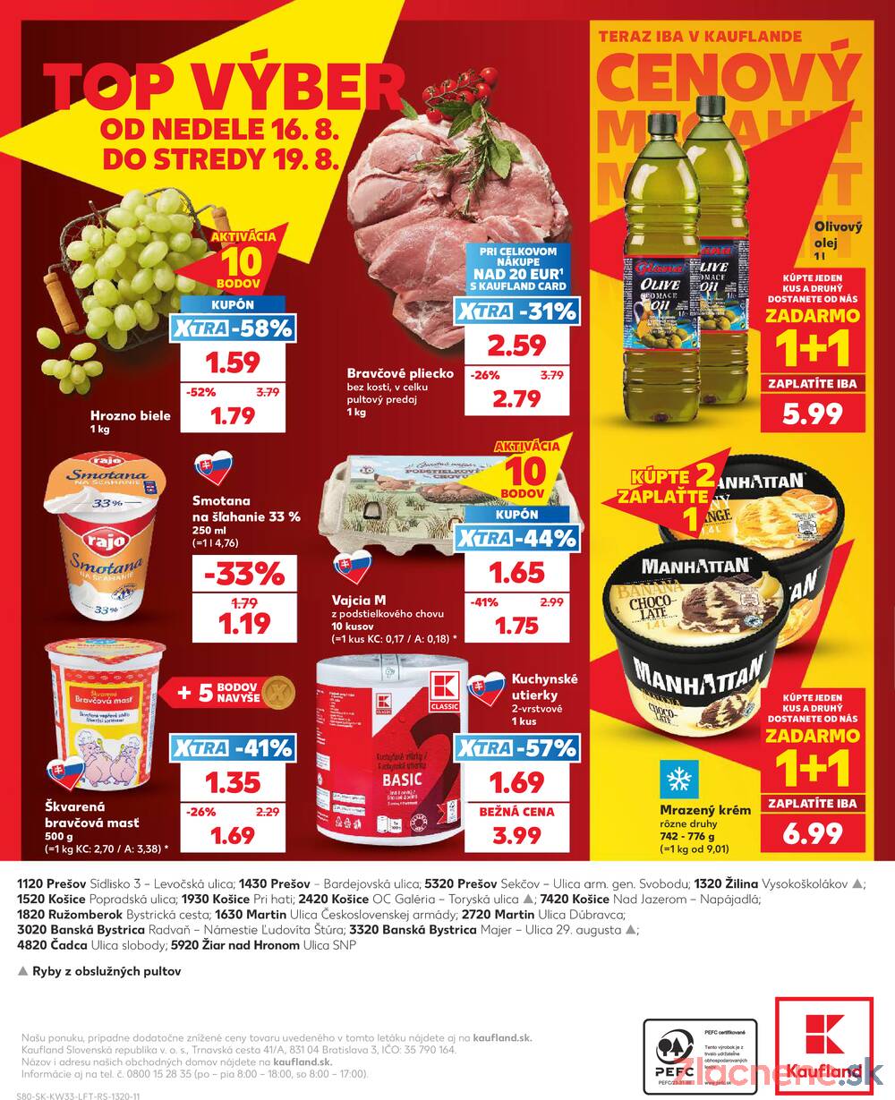 Kaufland 13.8. - 19.8. - Kaufland Košice-Pri hati