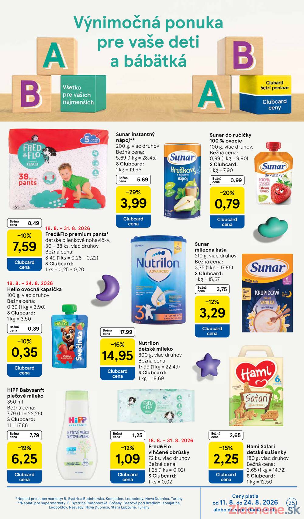 Leták Tesco - Tesco supermarkety od 19.8. do 25.8.2026 - strana 25 Leták Tesco - Tesco supermarkety od 19.8. do 25.8.2026 - strana 25