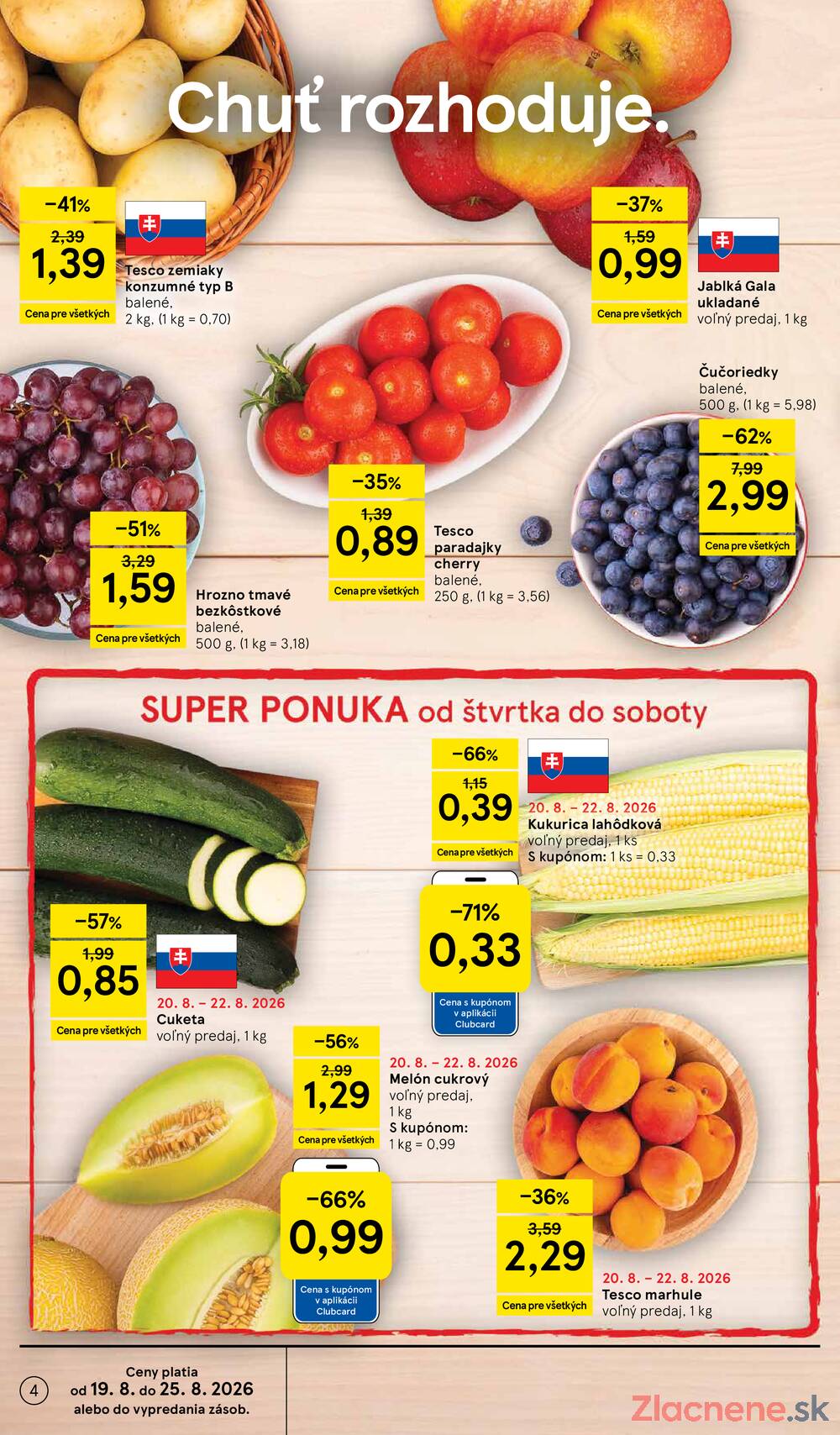 Leták Tesco - Tesco hypermarkety 19.8. - 25.8. - strana 4 Leták Tesco - Tesco hypermarkety 19.8. - 25.8. - strana 4