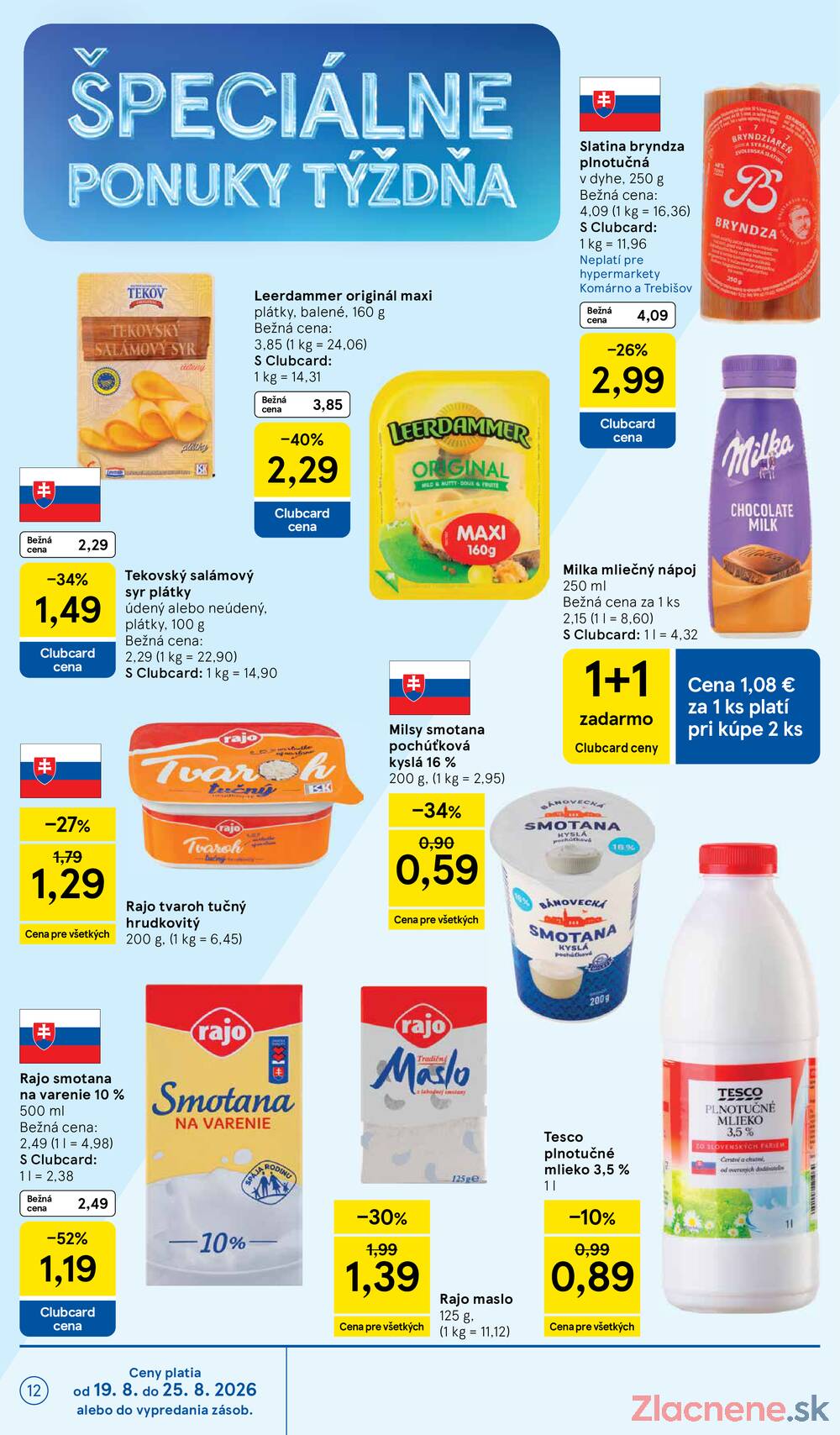 Leták Tesco - Tesco hypermarkety 19.8. - 25.8. - strana 12 Leták Tesco - Tesco hypermarkety 19.8. - 25.8. - strana 12