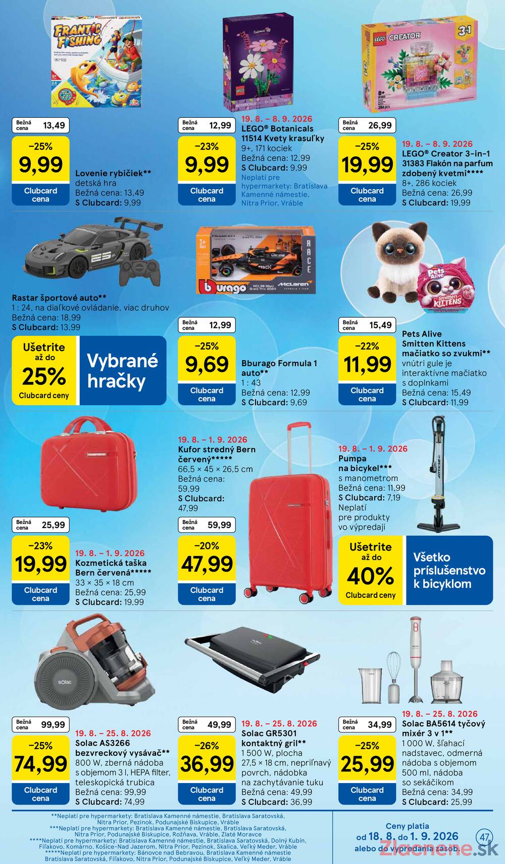 Leták Tesco - Tesco hypermarkety 19.8. - 25.8. - strana 47 Leták Tesco - Tesco hypermarkety 19.8. - 25.8. - strana 47