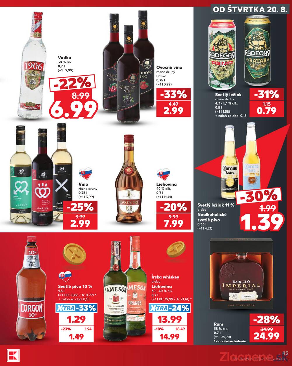 Leták Kaufland - Kaufland 20.8. - 26.8. - Kaufland Spišská Nová Ves - strana 45 Leták Kaufland - Kaufland 20.8. - 26.8. - Kaufland Spišská Nová Ves - strana 45