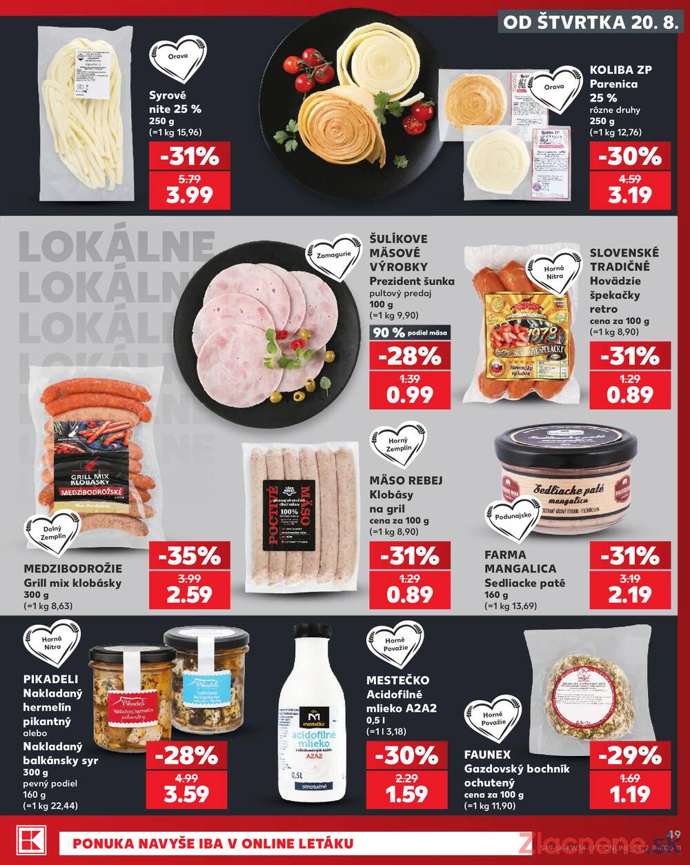 Kaufland 20.8. - 26.8. - Kaufland Vranov nad Topľou