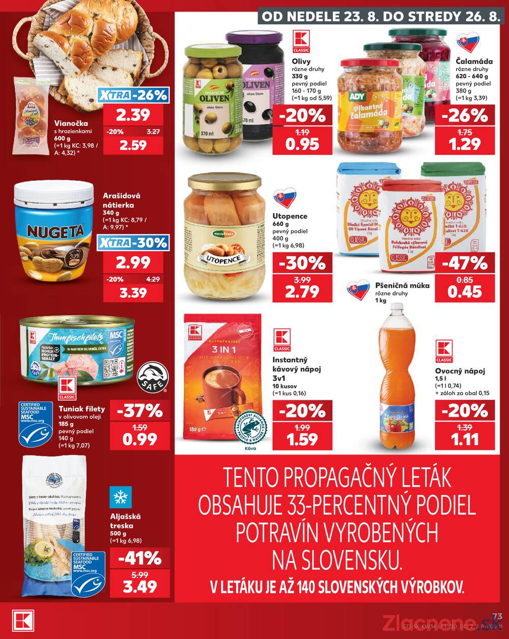Kaufland 20.8. - 26.8. - Kaufland Stará Ľubovňa