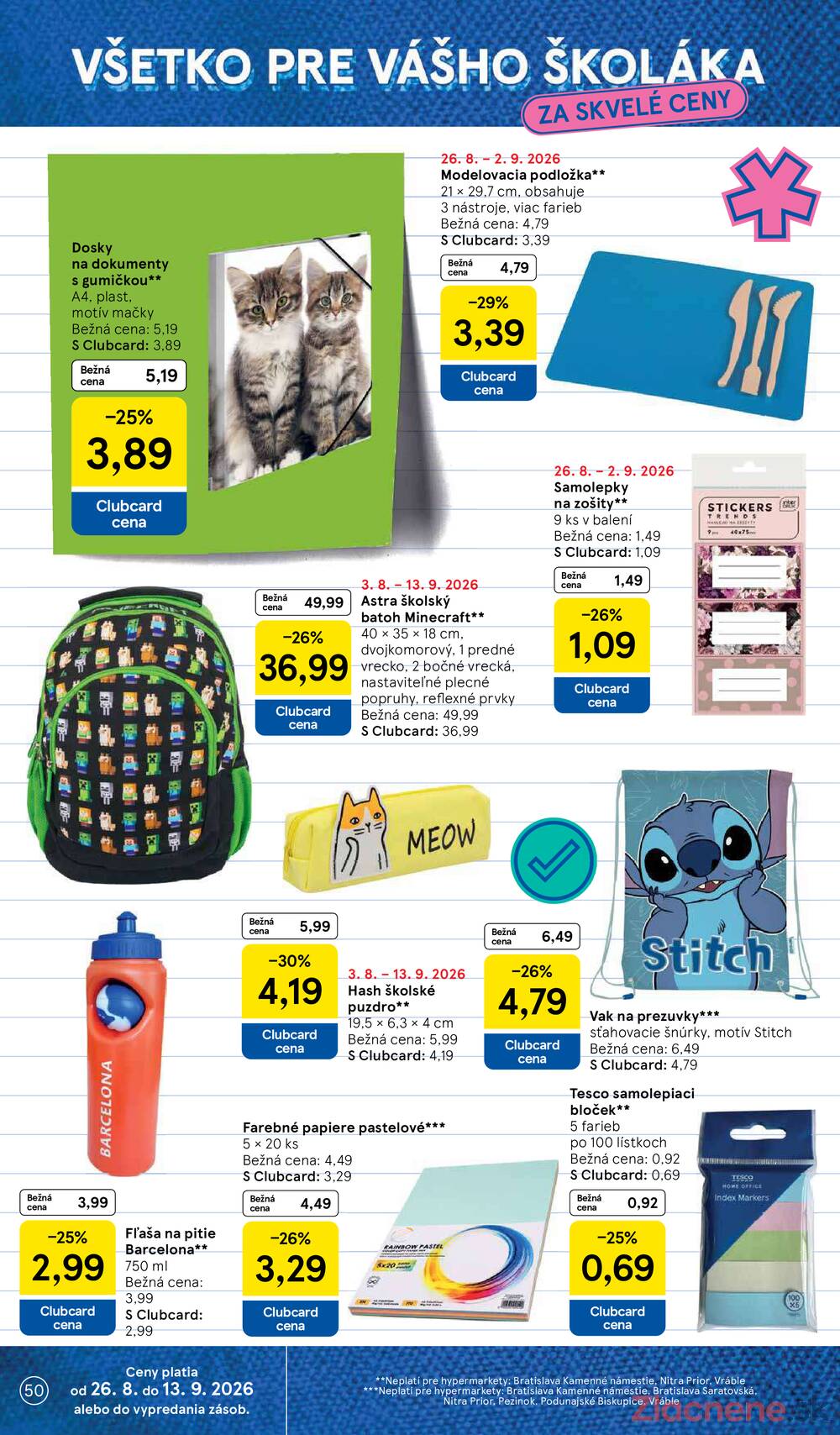 Tesco hypermarkety 26.8. - 1.9.