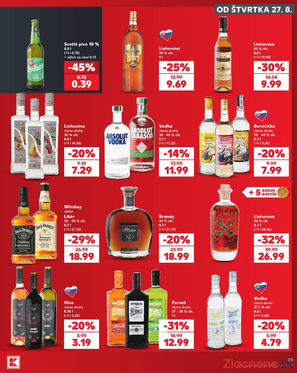 Kaufland 27.8. - 2.9. - Kaufland Poprad - Jiřího Wolkera