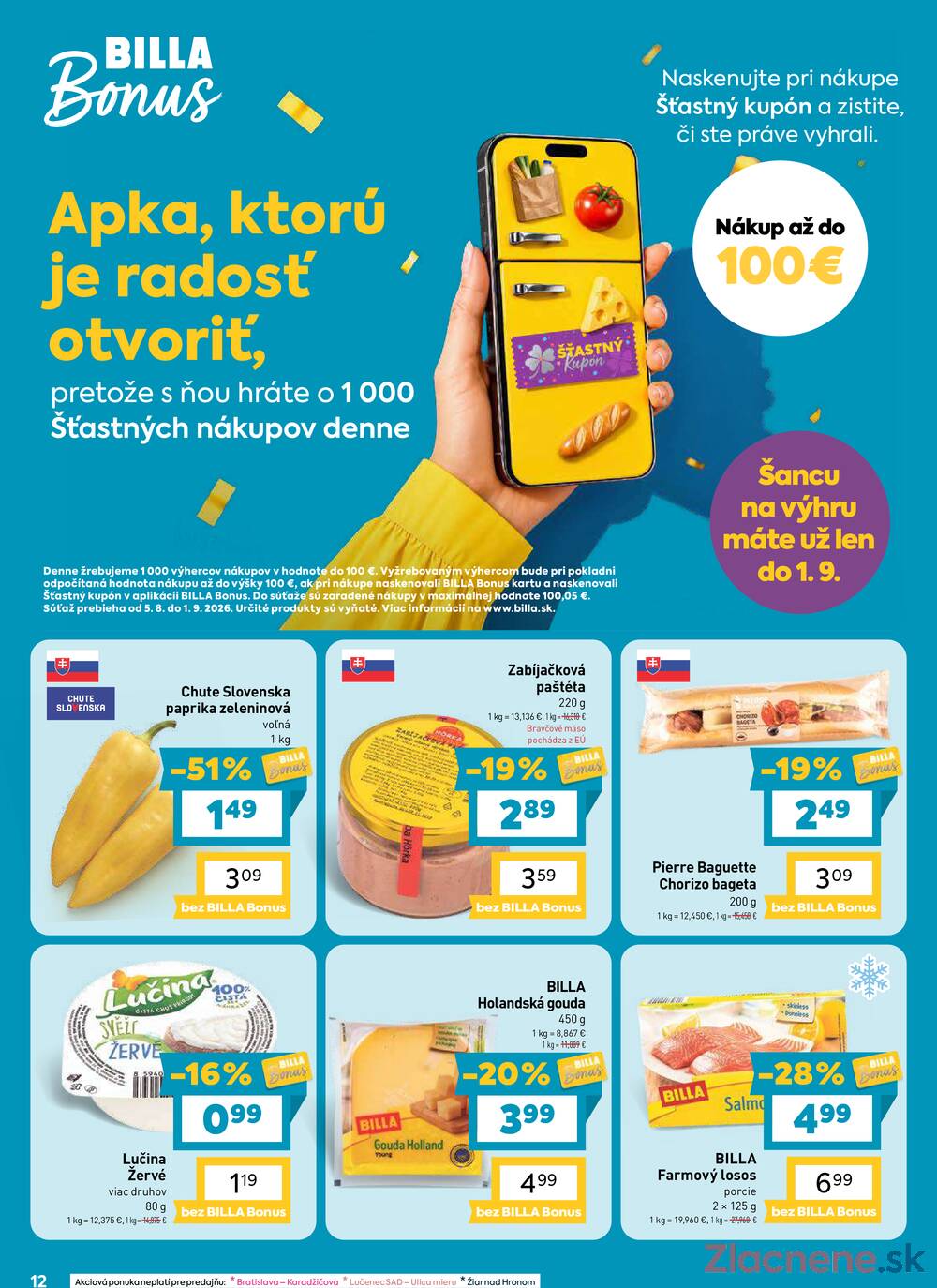 BILLA od 26.8. do 1.9.2026