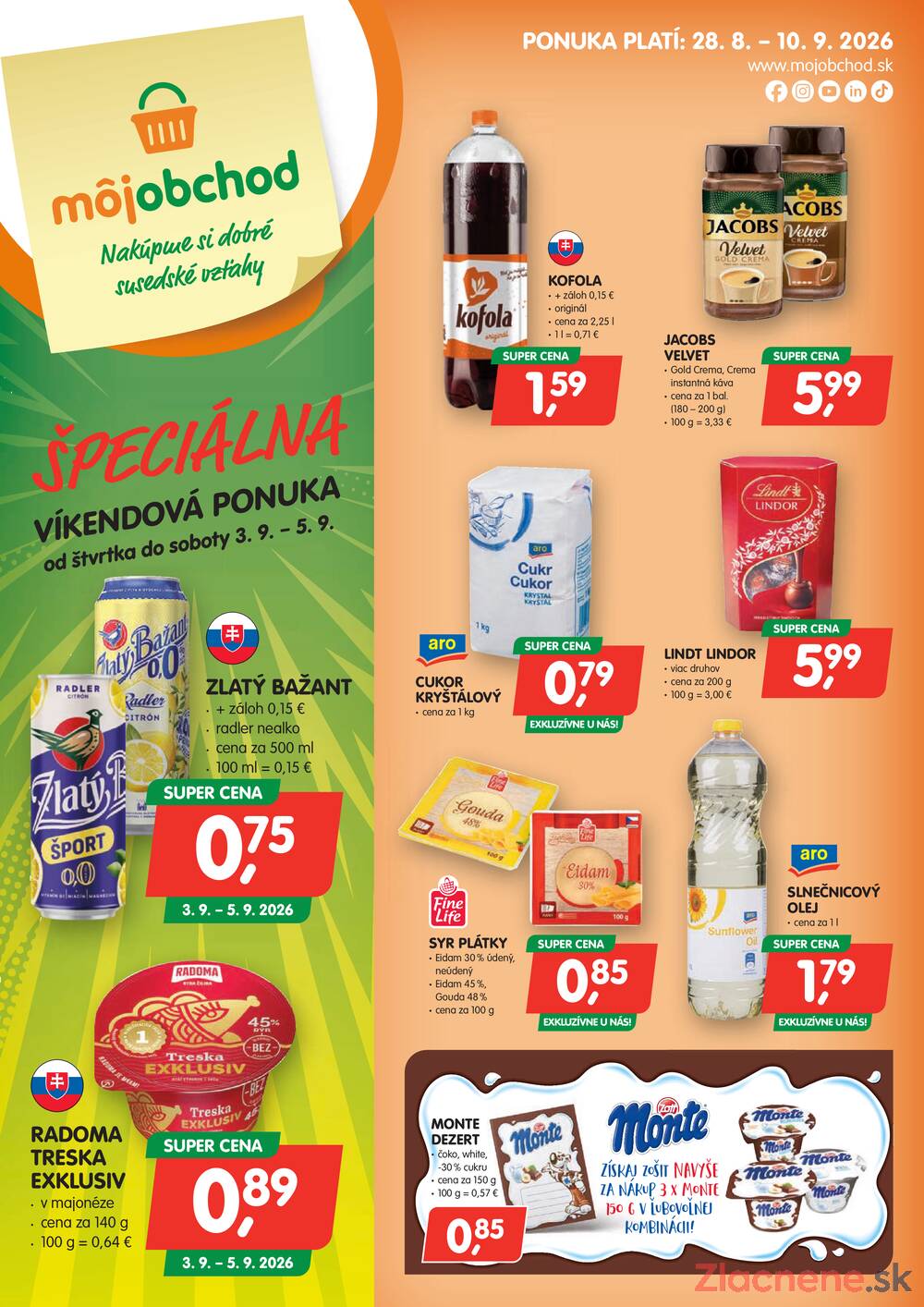 Leták Môj obchod - Moj obchod do 10.9. - strana 1 Leták Môj obchod - Moj obchod do 10.9. - strana 1