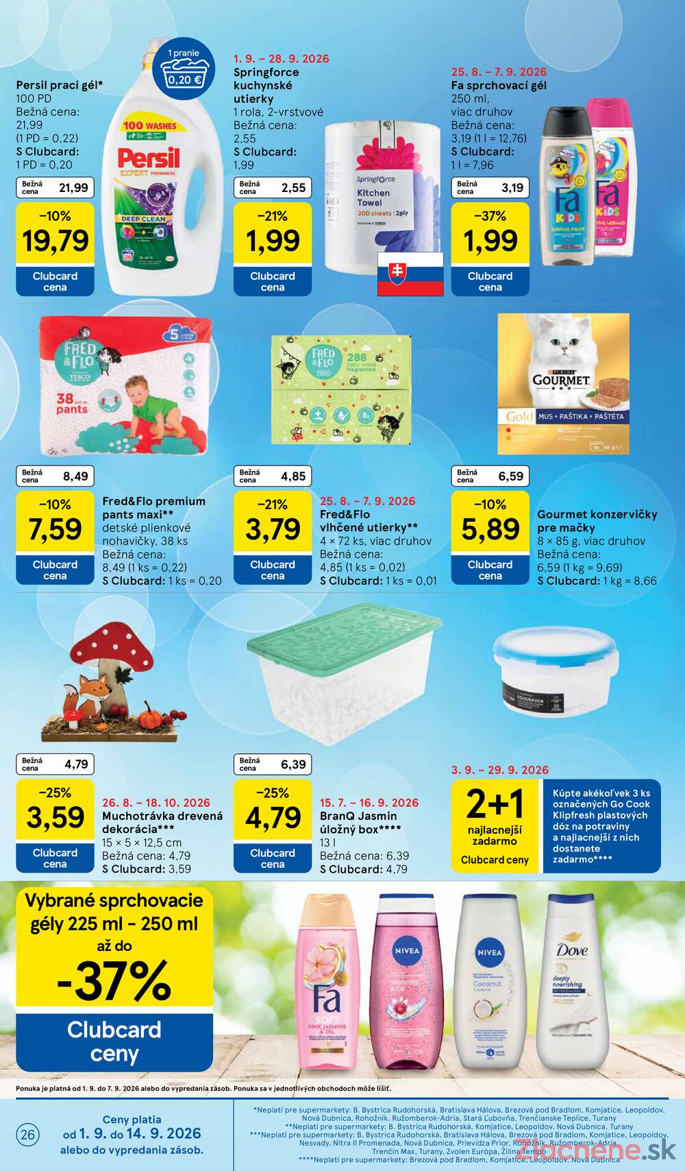 Tesco supermarkety od 2.9. do 8.9.2026