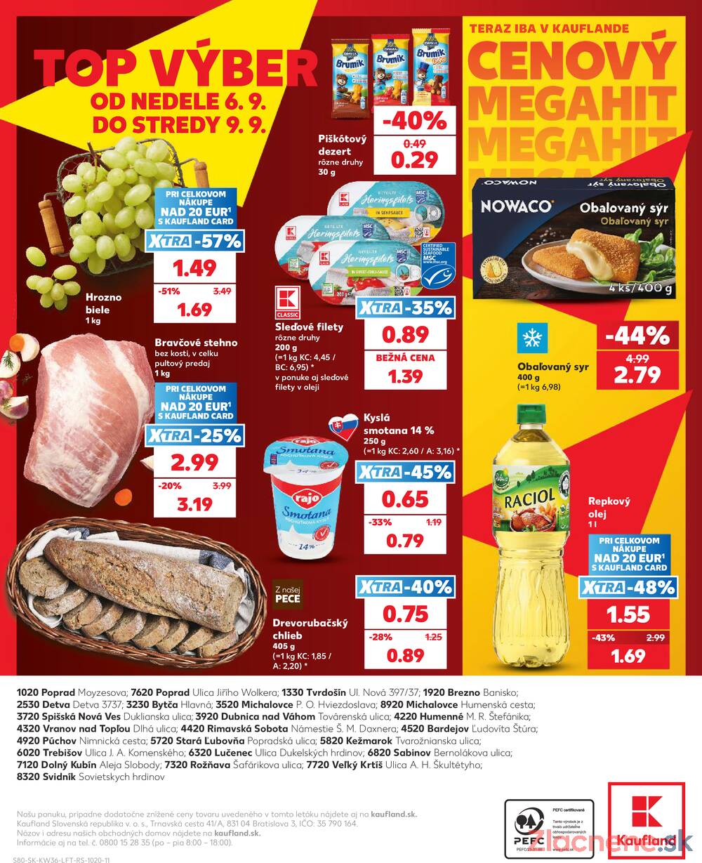 Kaufland 3.9. - 9.9. - Kaufland Bardejov