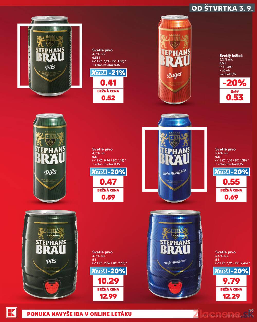Kaufland 3.9. - 9.9. - Kaufland Poprad - Jiřího Wolkera