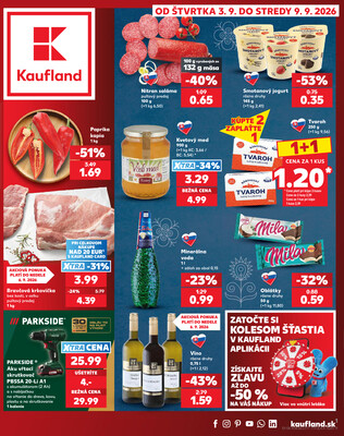 Leták Kaufland 3.9. - 9.9. - Kaufland Veľký Meder