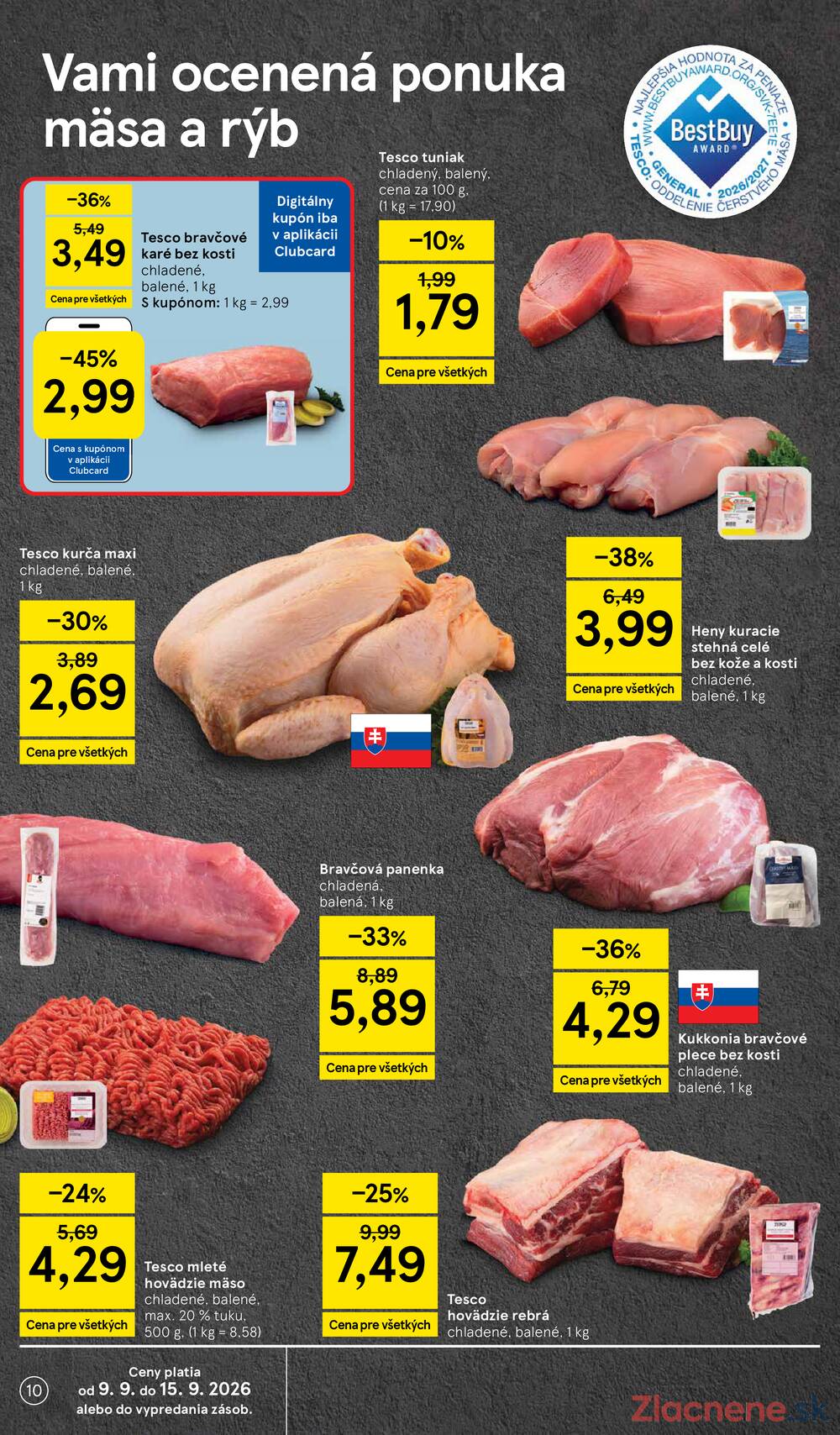 Tesco supermarkety od 9.9. do 15.9.2026