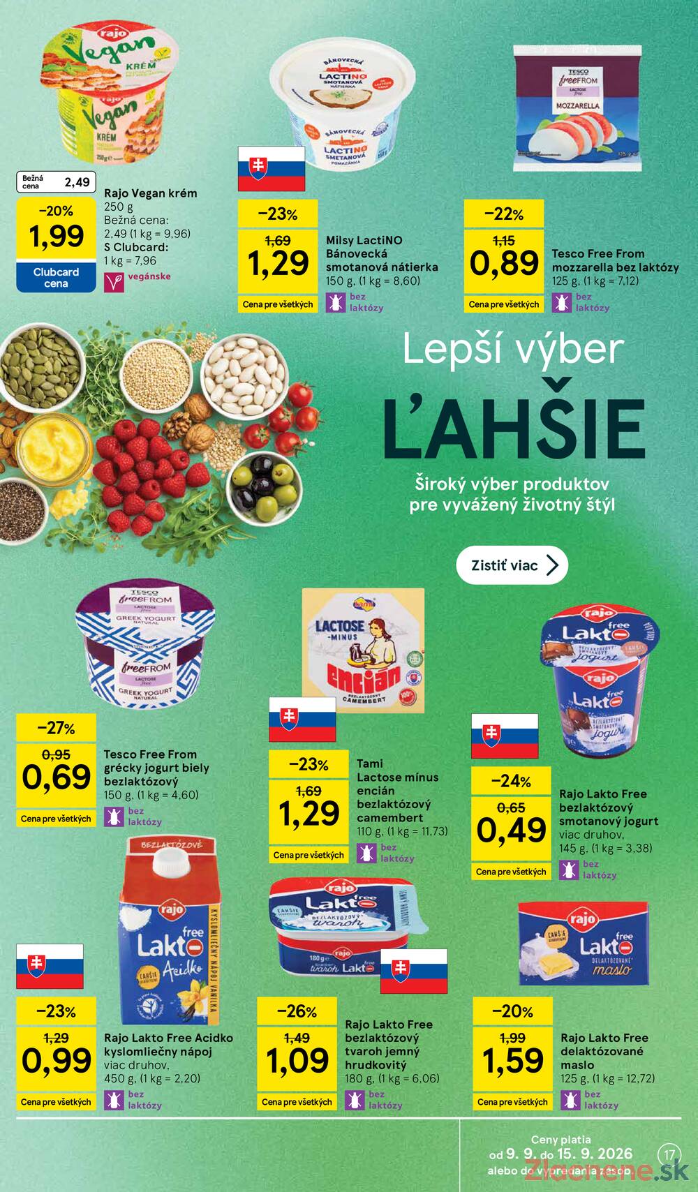 Tesco supermarkety od 9.9. do 15.9.2026